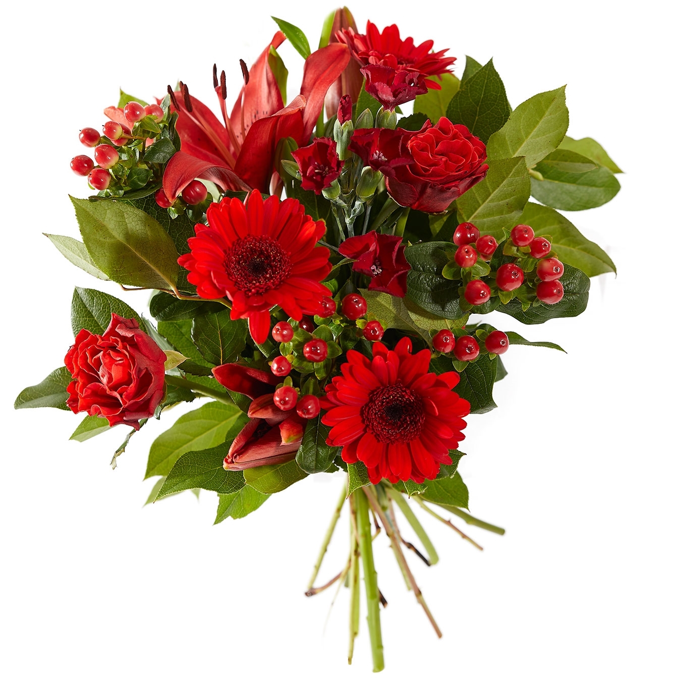 Gemengd Rood Boeket Gemengd Rood Boeket